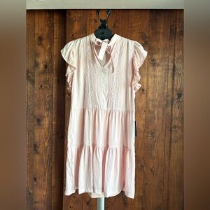 Tommy Hilfiger Soft Pink Ruffle Dress